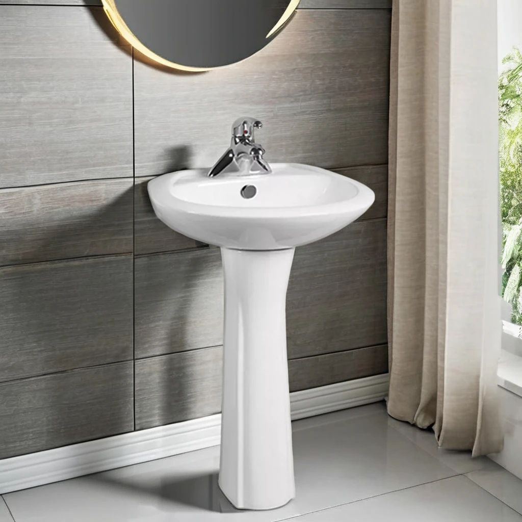 Wholesale economic cheap inodoro sanitary ware wc bathroom ceramic pedestal basin sink and siphonic two piece toilet set