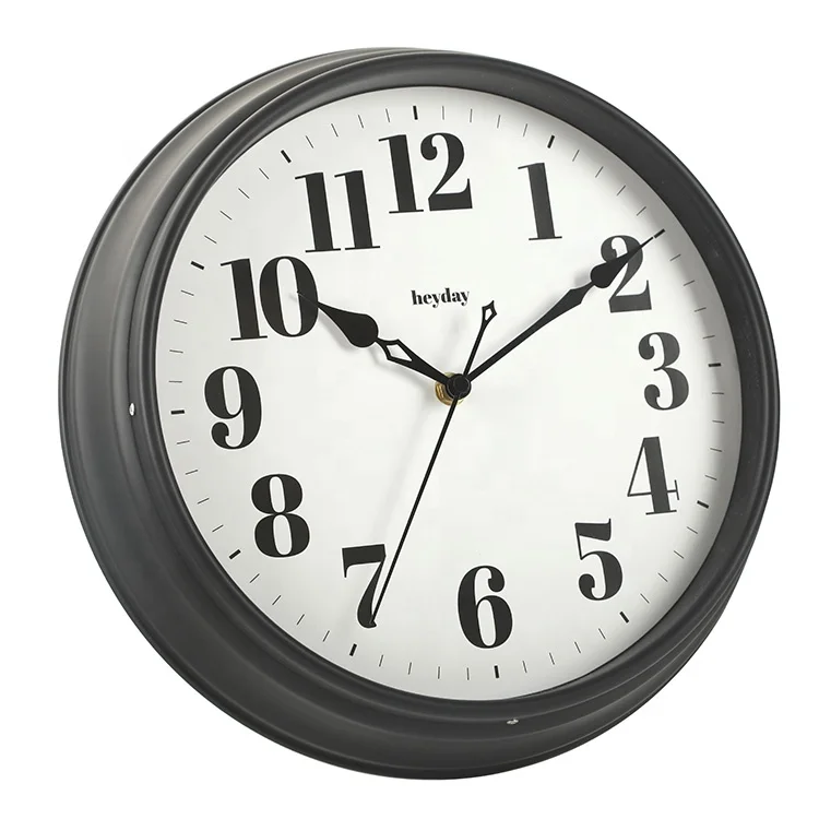 12 inch quartz analog silent non ticking round shape modern design wall clock