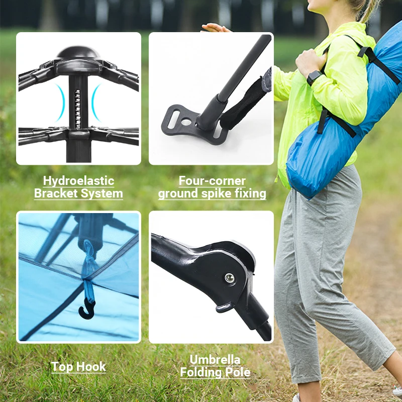 Premium Quality Self-Actuating Waterproof Outdoor Camping Sleeping Tent for 4 to 6 Persons