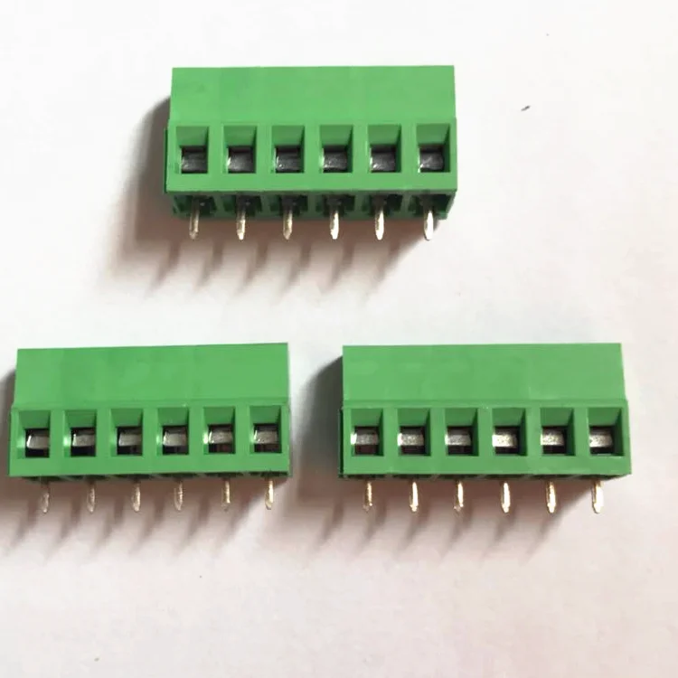 7 контактов 3,5 мм 3,81 мм Шаг Оригинальный китайский заменяемый зеленый разъем подключаемый клеммный блок мужской и женский зажим