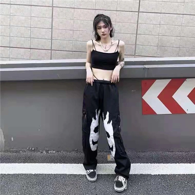 XINBO Pockets Cargo Pants Elastic Waist Overalls Loose Hip Hop Trousers Wholesale Custom Logo  Streetwear Pants Men For Unisex