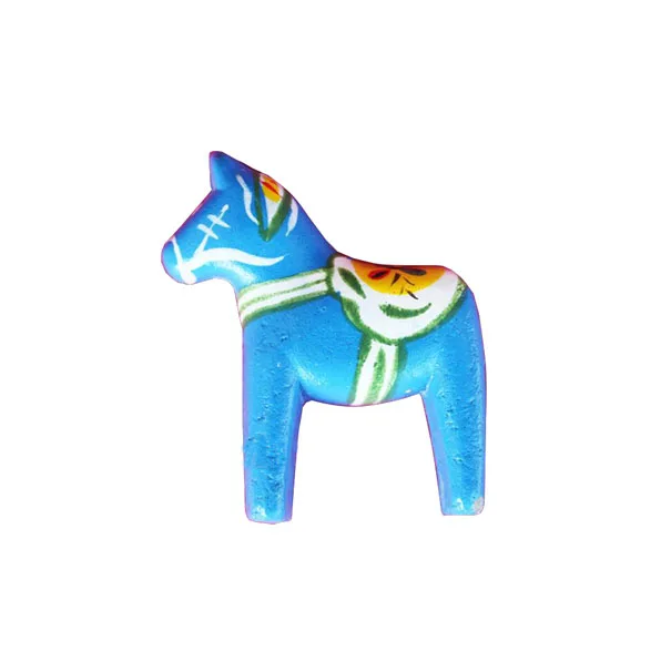 European and American handpainted wooden dala horse refrigerator stickers  magnetic stickers decorative dala horse stickers