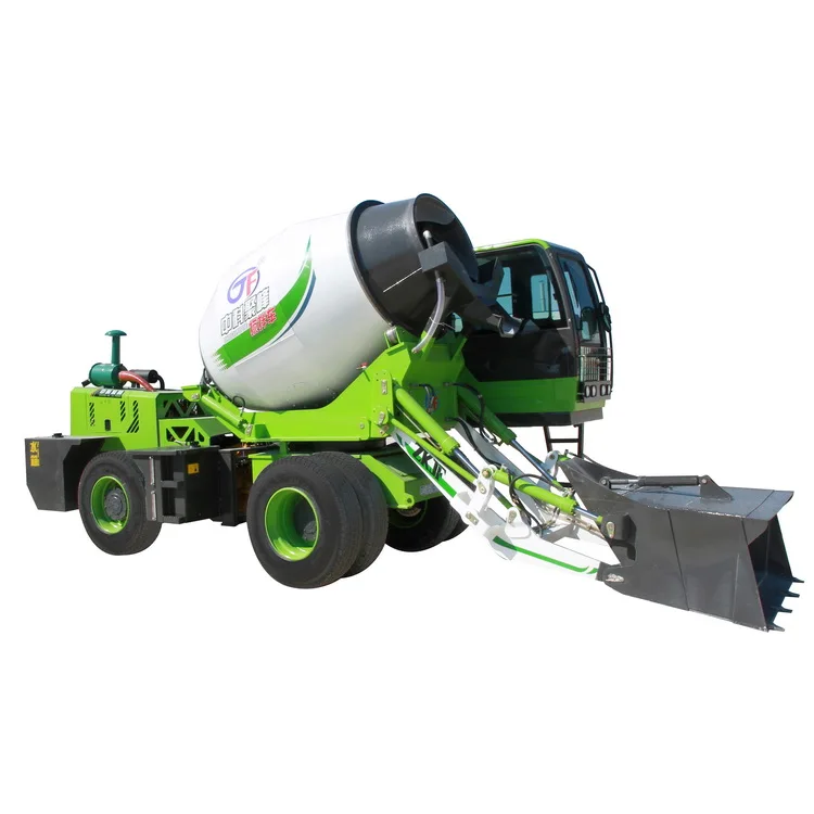 3.5 M3 Self Loading Concrete Mixer Machine With Four Wheels Steering Function