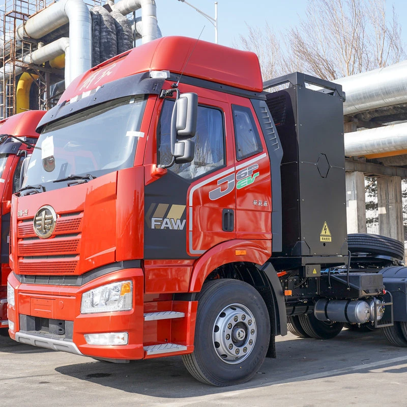 FAW Jiefang J6P Heavy Truck 6X4 Pure Electric Replacement Tractor Camera 10 Automatic 3 Ton Used Truck 2005 to 2008 Model Euro 6