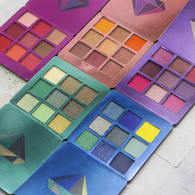 2021 Cosmetics Private label vegan makeup cosmetics eyeshadow palette 9 Colors