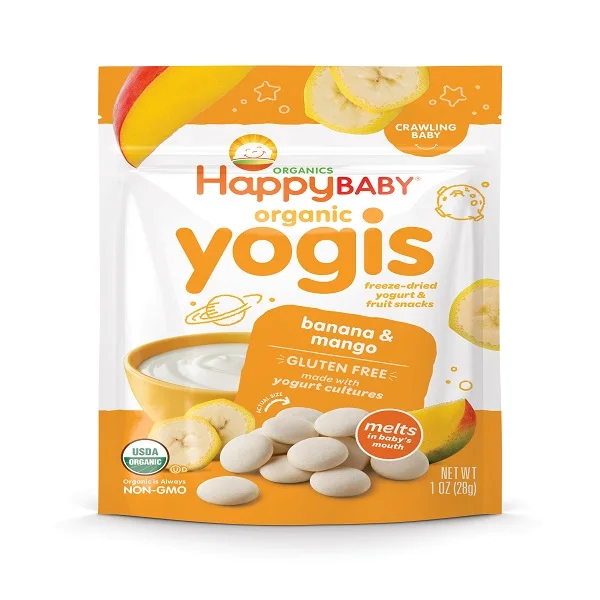 
Organic Yogis Gluten Free Freeze Dried Banana Mango Yogurt & Fruit Best Snacks for Baby / Toddler 