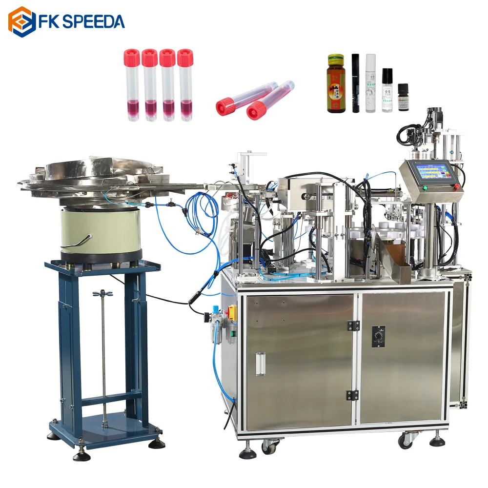 Biochemical plastic bottle reagent filling machine for centrifuge reagent tube,rapid test kit test tube filling machine
