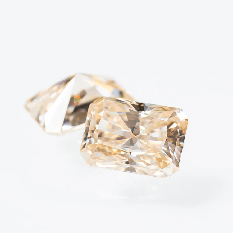 Goldleaf Jewelry Gems Wholesale Radiant Cut Color Moissanite Stone GRA Certified VVS Clarity Loose Moissanite Gemstone