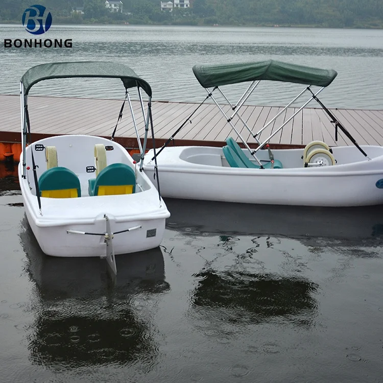 Bonhong Durable Pedal Electric Water Boat High Quality PE Customized Sightseeing Park Sightseeing Boat for adult and children