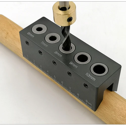 90 Degree Straight Angle Drill Guide Pocket Hole Jig Kit Aluminum Alloy Hole Locator Doweling Jig Woodworking Tools