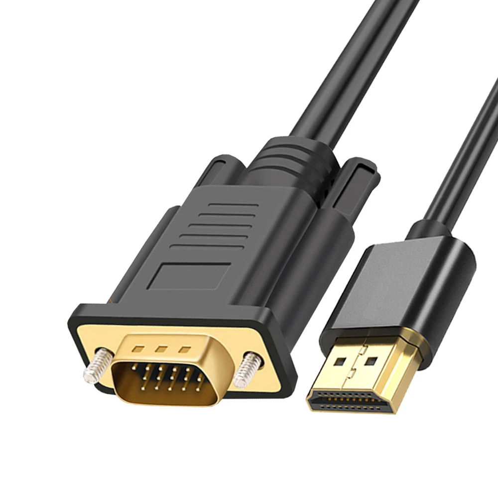 OEM VGA в HDMI 1080p адаптер штыревой HDMI на VGA 15 Pin типа «папа» конвертер Кабель HDMI к VGA плоский кабель HDMI для Планшетные ПК ноутбука ПК ТВ