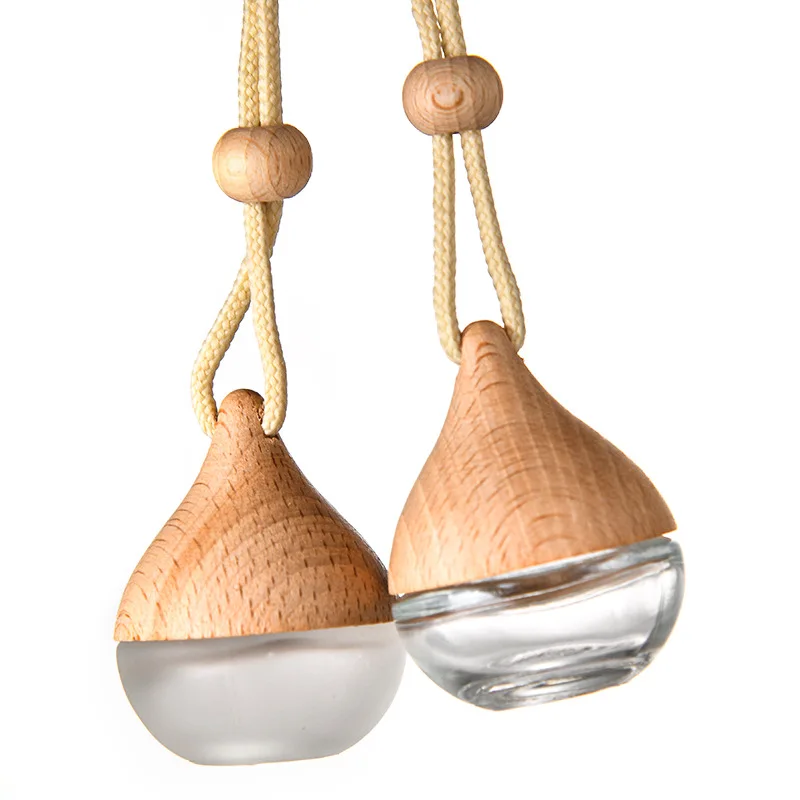 Wholesale Luxury Car Air Freshener Hanging Empty Diffuser Container 5ml 8ml 10ml Pendent Glass Perfume Bottles