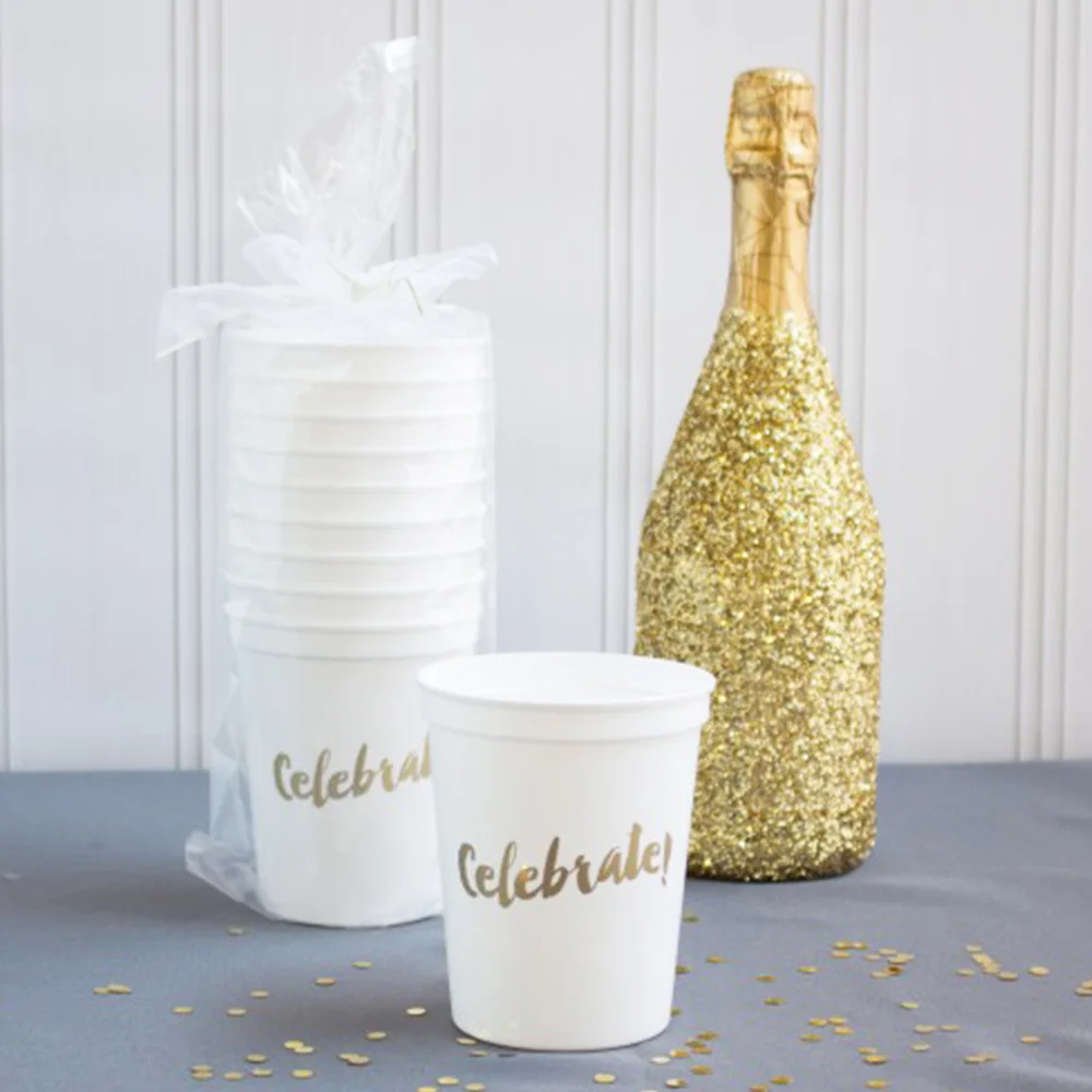 OMG Gender Reveal Champagne Bottle Blue Pink Confetti Popper Party Shooter Cannon for Baby Shower