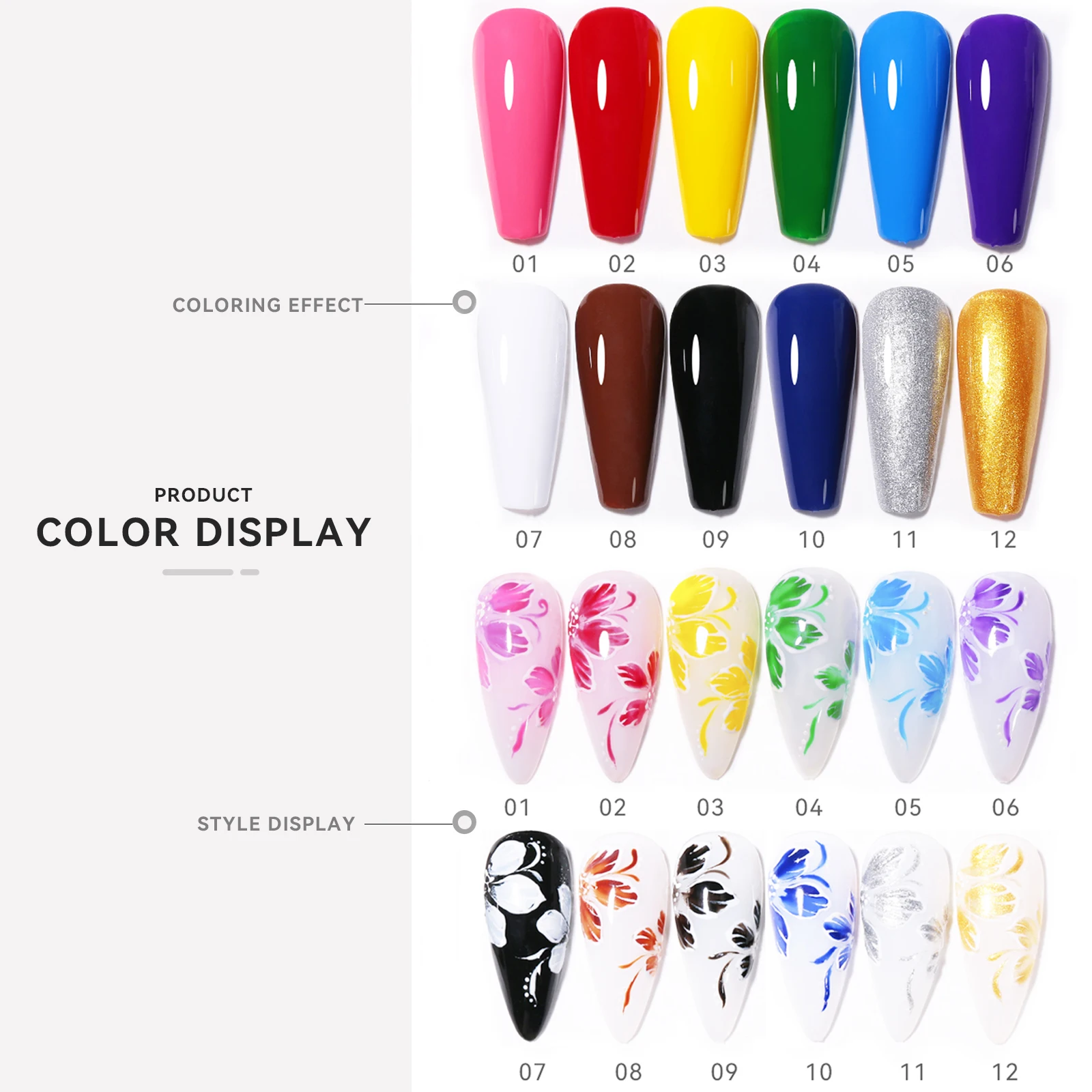JTING high quality pigment vegan hema free 12 colors gel painting nail art gel polish gel paint OEM ODM Private label