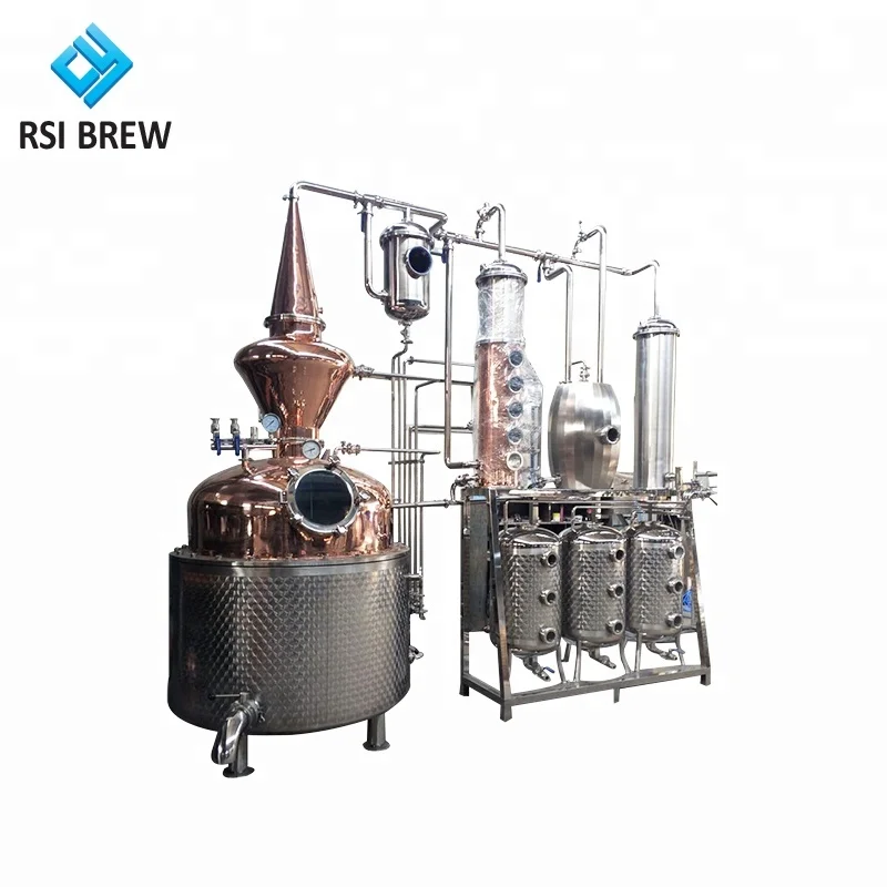 beer brewing equipment Copper pot still distillation boiler alcohol distillation equipment alcohol home distiller