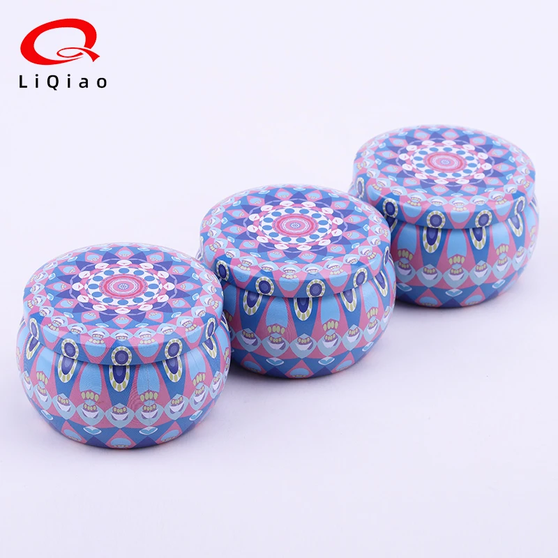 Candle Jars Solid Aromatherapy Container Jars Metal Box Coffee Beans Tea Spice Candy Tin Can