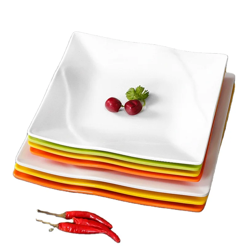 BST Custom logo 10 inch Durable food tray wholesale unbreakable melamine dinner plates for restaurant