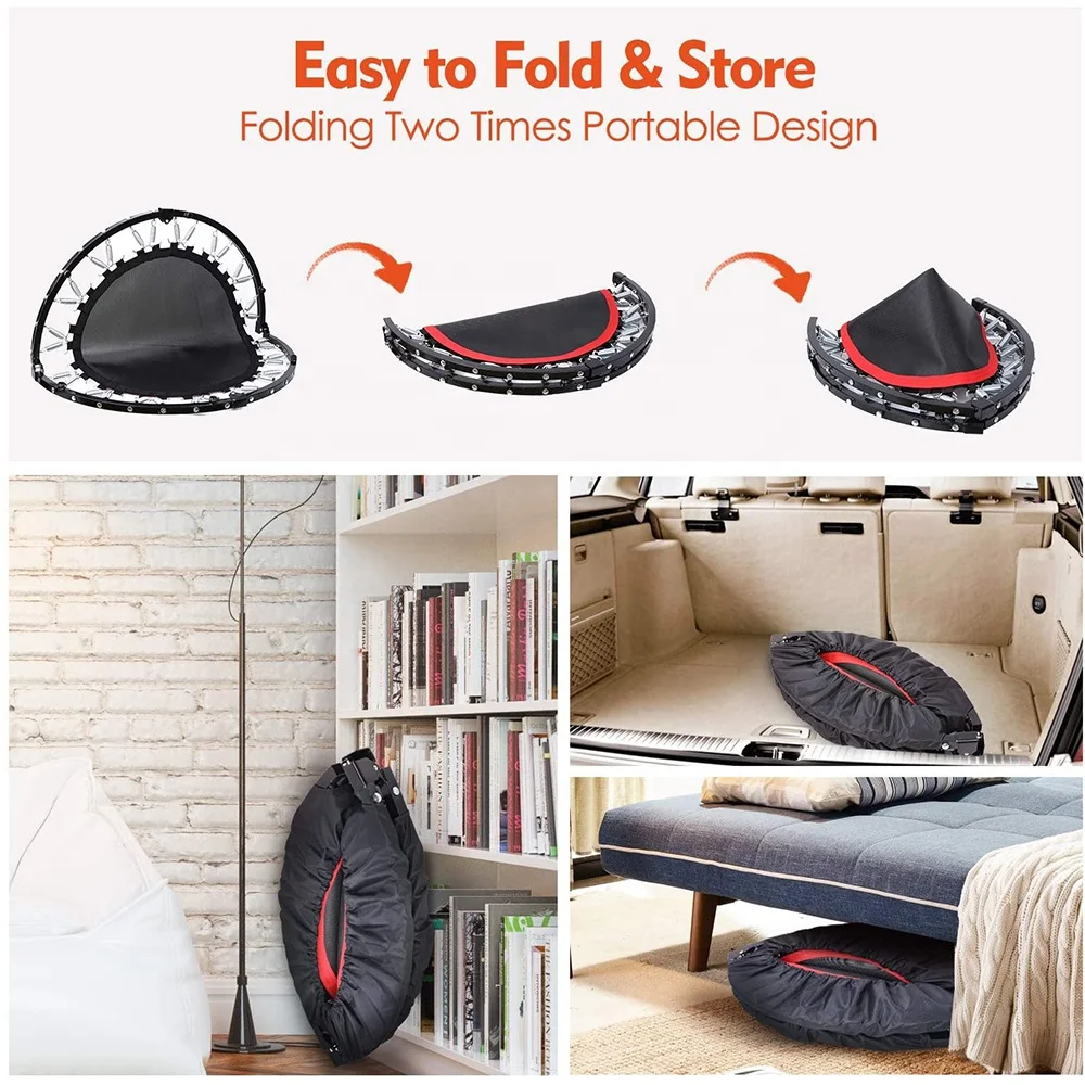 Harbour Cardio Training Equipment Inflatable Outdoor Exercise Round 55 inch Jumping Trampoline Bed for Adult handle bar style