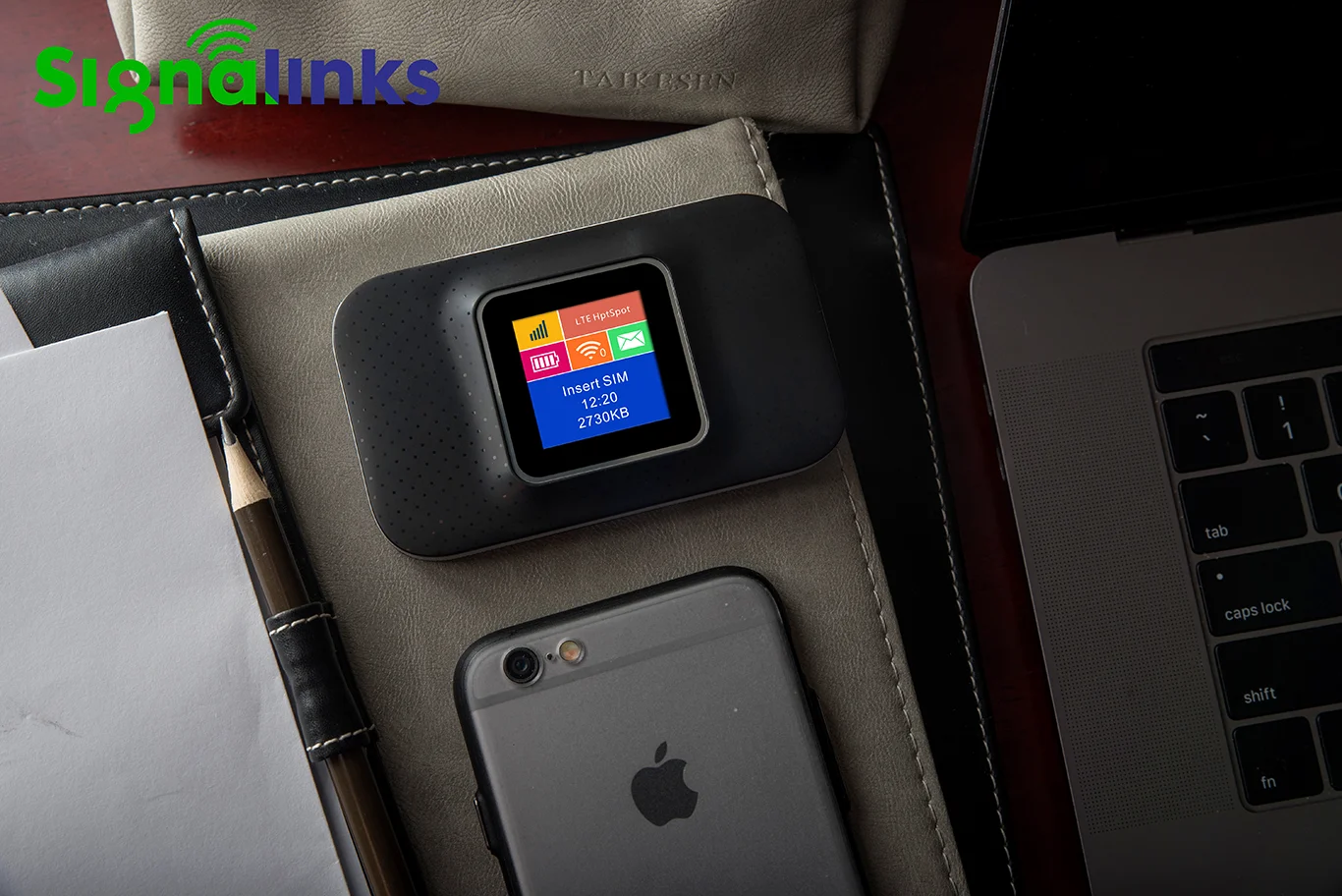 Signalinks Portable 4G LTE MiFi Router 3000mAh Battery Dual Antenna Option WiFi6 Support Type C Interface with sim card slot