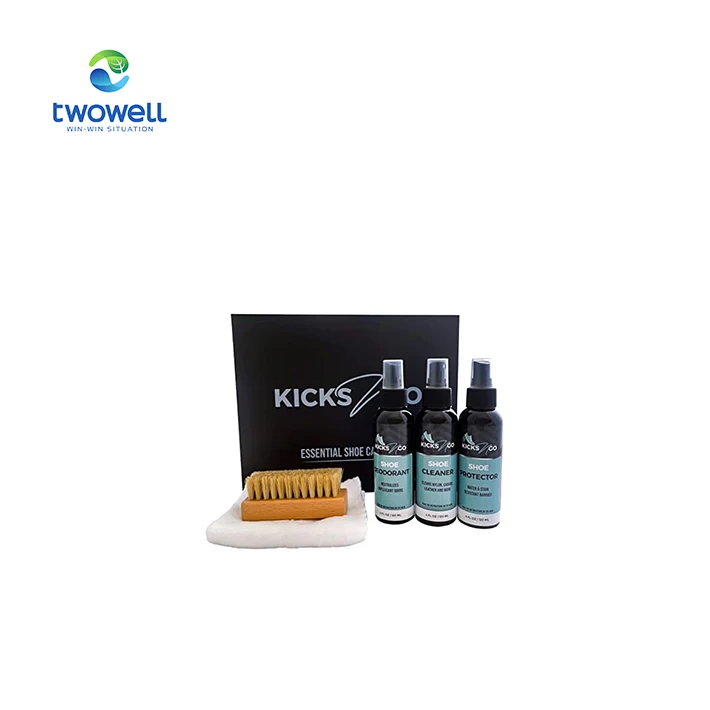 Para El Cuidado Del Calzado Limpiador Desodorante Protector Cepillo Shoe Cleaning Set Kit Wholesale In Cork Case