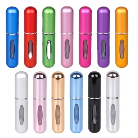 5ML Aluminium Portable Small Mini Travel Refillable Bottom-filling Self-pump Type Perfume Atomizer Spray Bottle