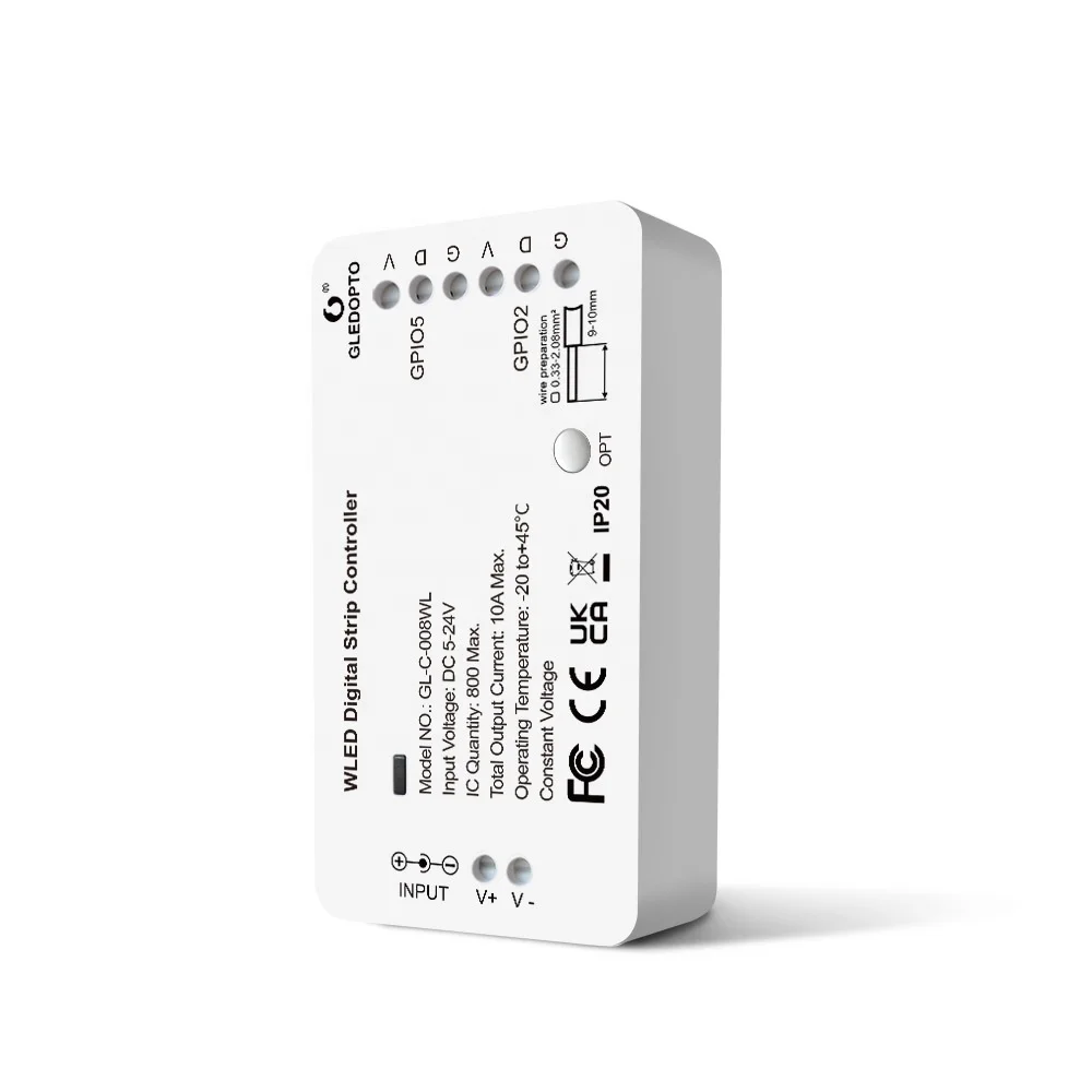 GL-C-008WL smart WLED digital light strip controller multi-port RGBW S2811/2812B/2813 WIFI