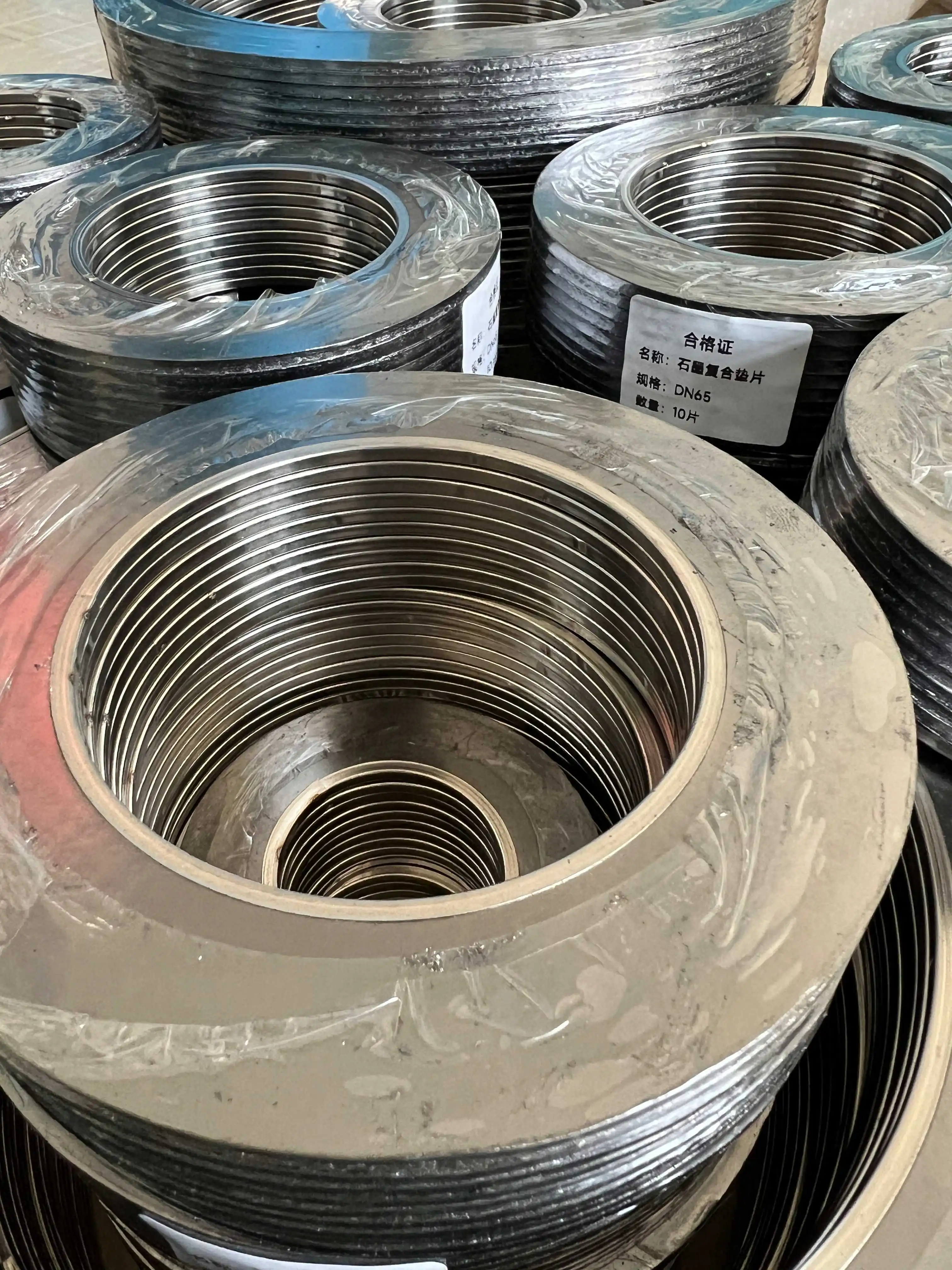 Customized metal graphite gasket flexible graphite ring pump flange gasket