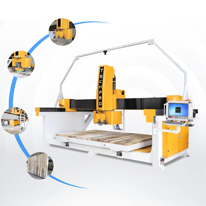 Commercial Stone Cutting Machine Bridge Saw 5 Axis Marble Quartz Stone Cutting And Engraving Machine