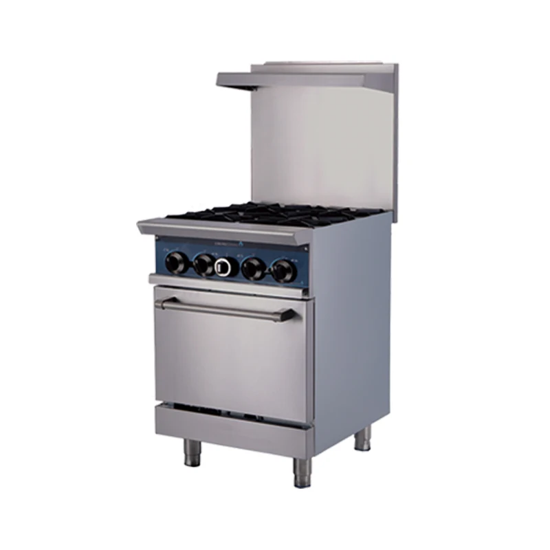 Коммерческая отдельно стоящая газовая плита из нержавеющей стали для приготовления пищи и гриль с духовкой