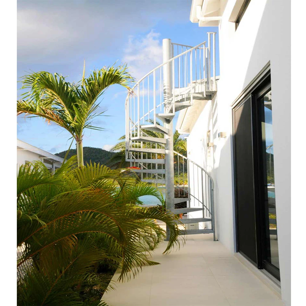 Modular stainless steel spiral staircase / outdoor steel stairs