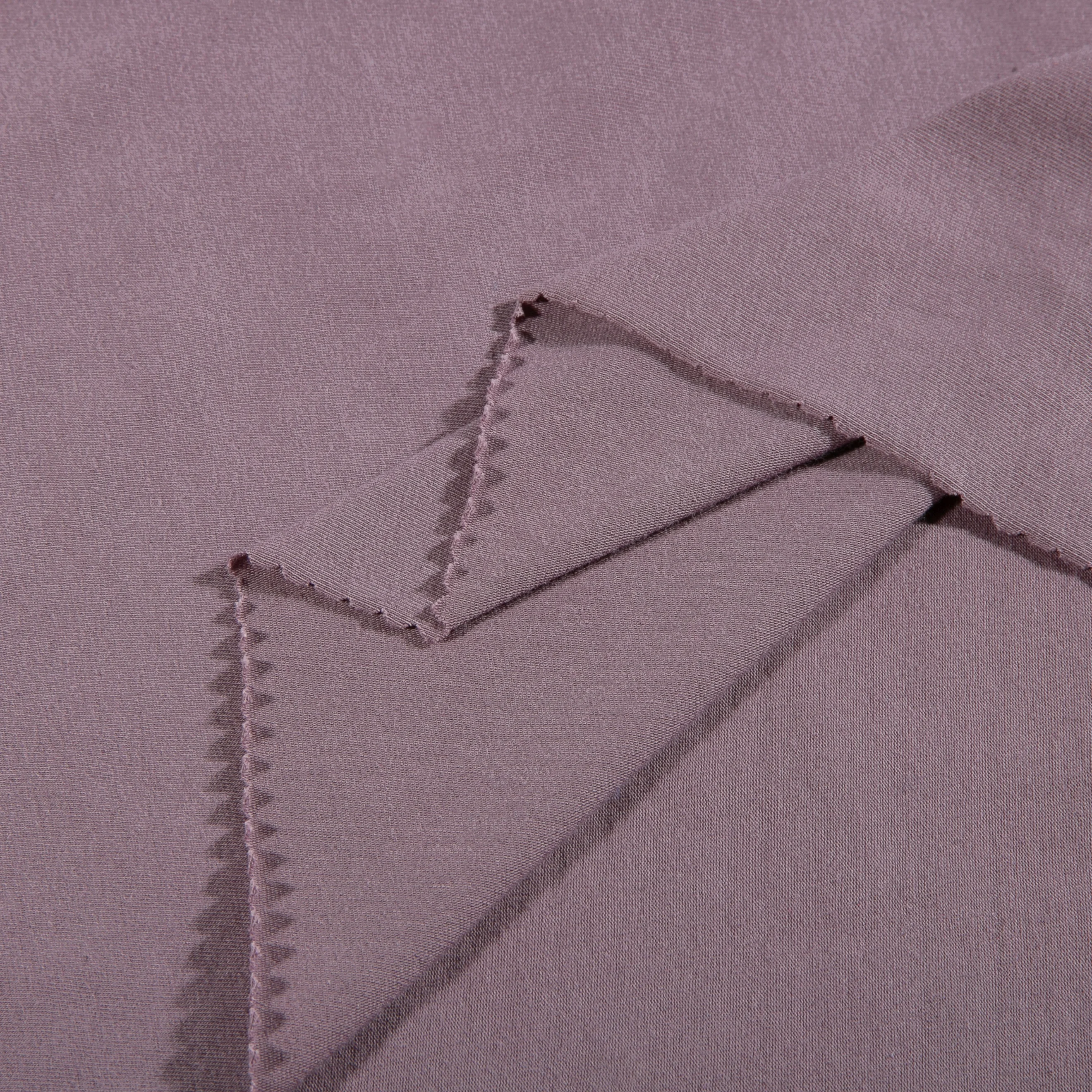  60s Micro Supima хлопковый спандекс трикотажная одинарная ткань для детской футболки высокоэластичное нижнее белье простая окрашенная