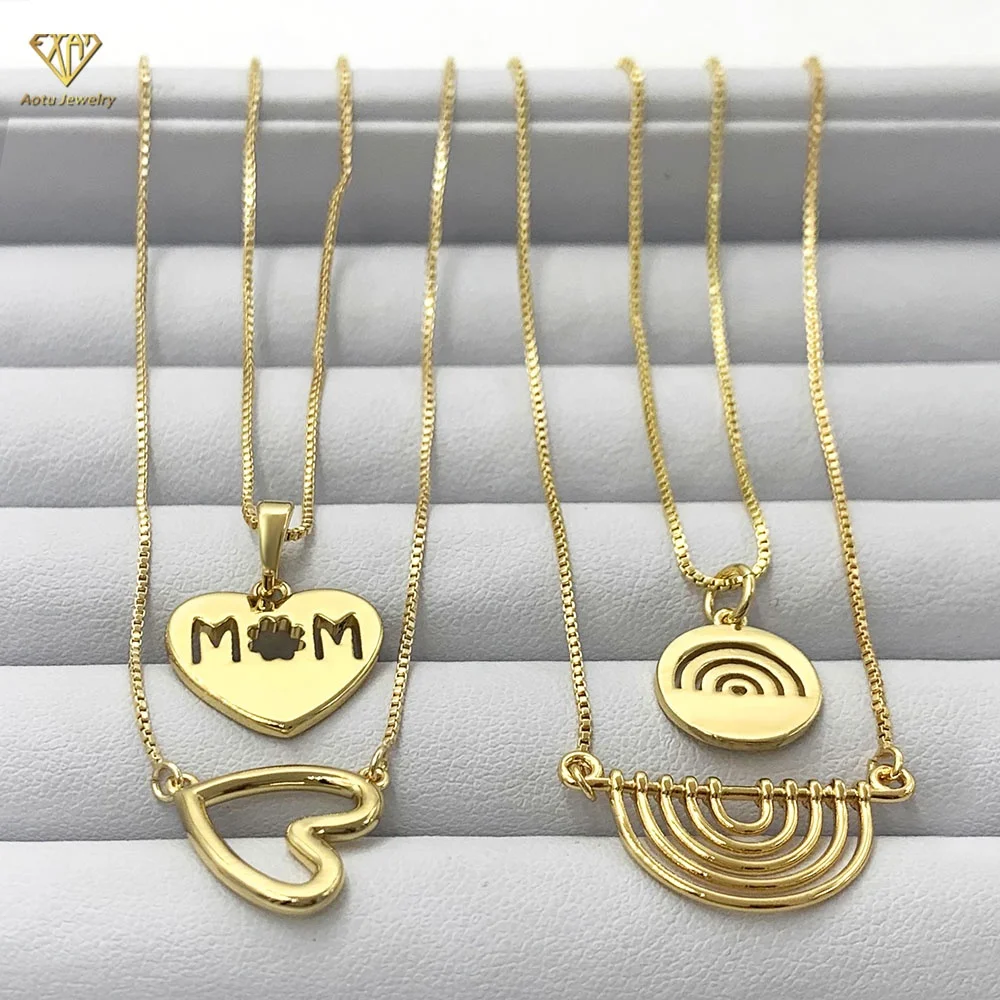 18k gold plated hollow sunbow medallion necklace