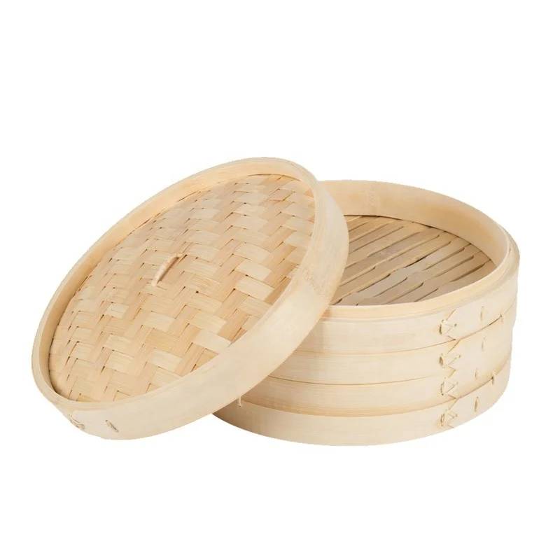 Wholesale Chinese Natural Bamboo Steamer Food Cooking Basket