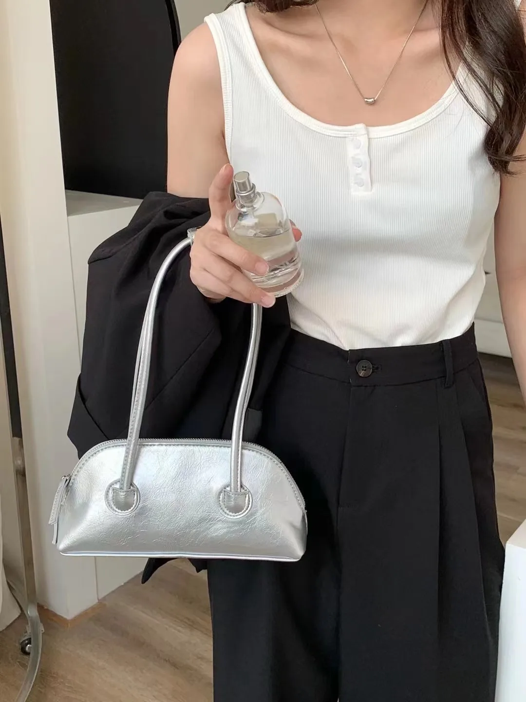 Retro Casual Women Shoulder Purses and Handbags Luxury Women Ladies Underarm Shoulder Bags PU Fashion Handbags Portable ZIP