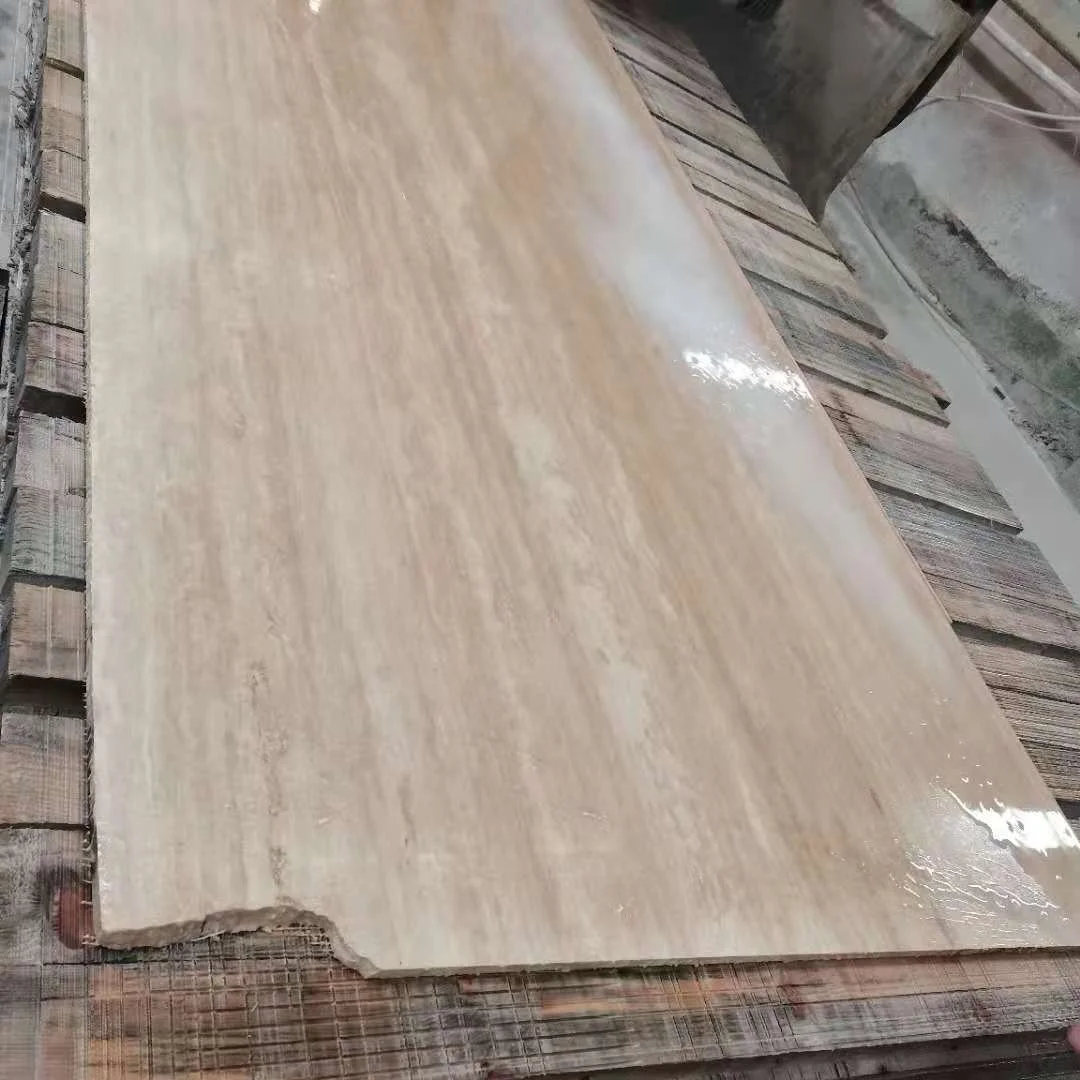 Stone Roman Travertine Stone Flexible Cladding Stone Italian Travertine Slab Travertine Wall Panel Flexible Natural Tile Photo -