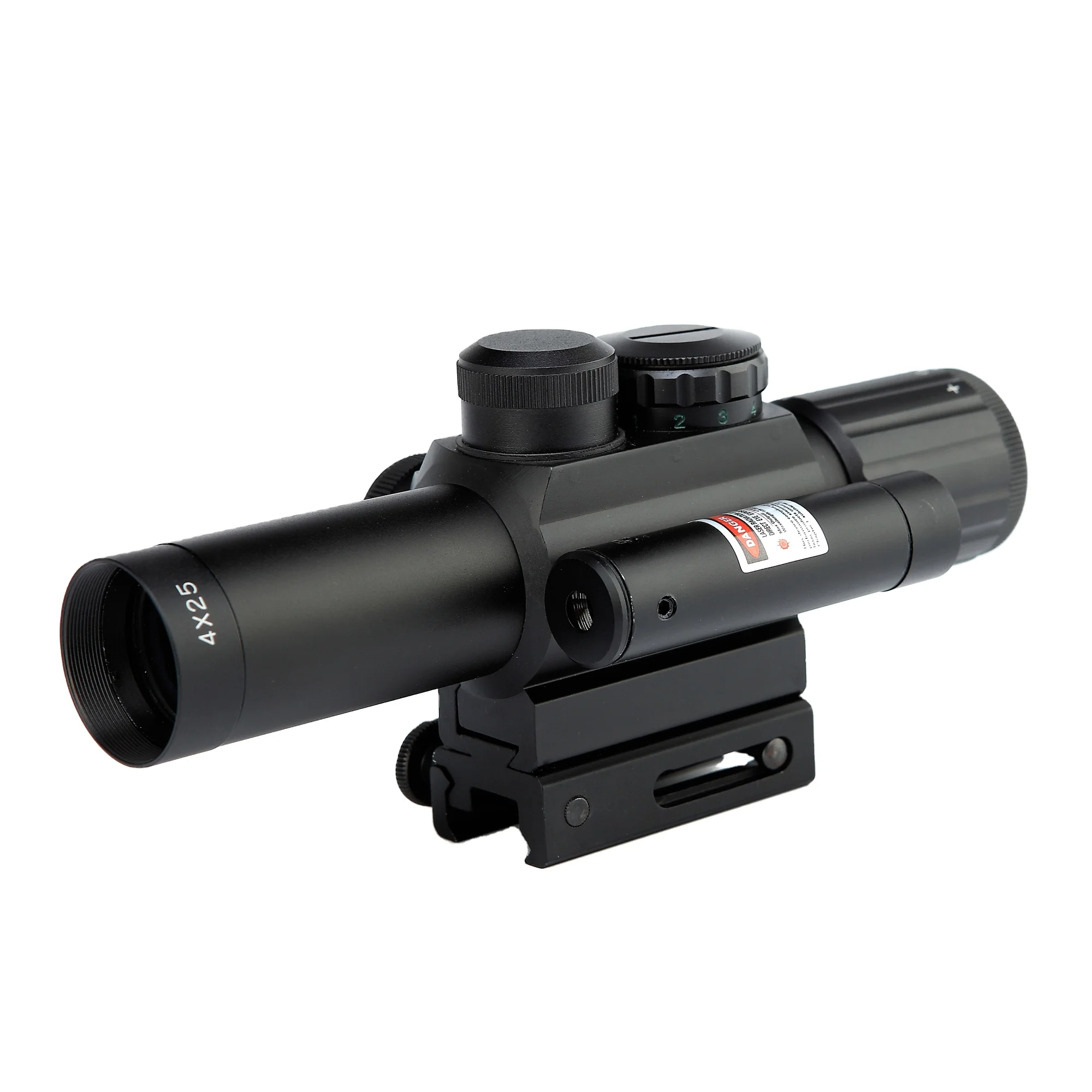 Spike Optics 4X25(M6) Red Green Illumination Scope with Red Laser Sight