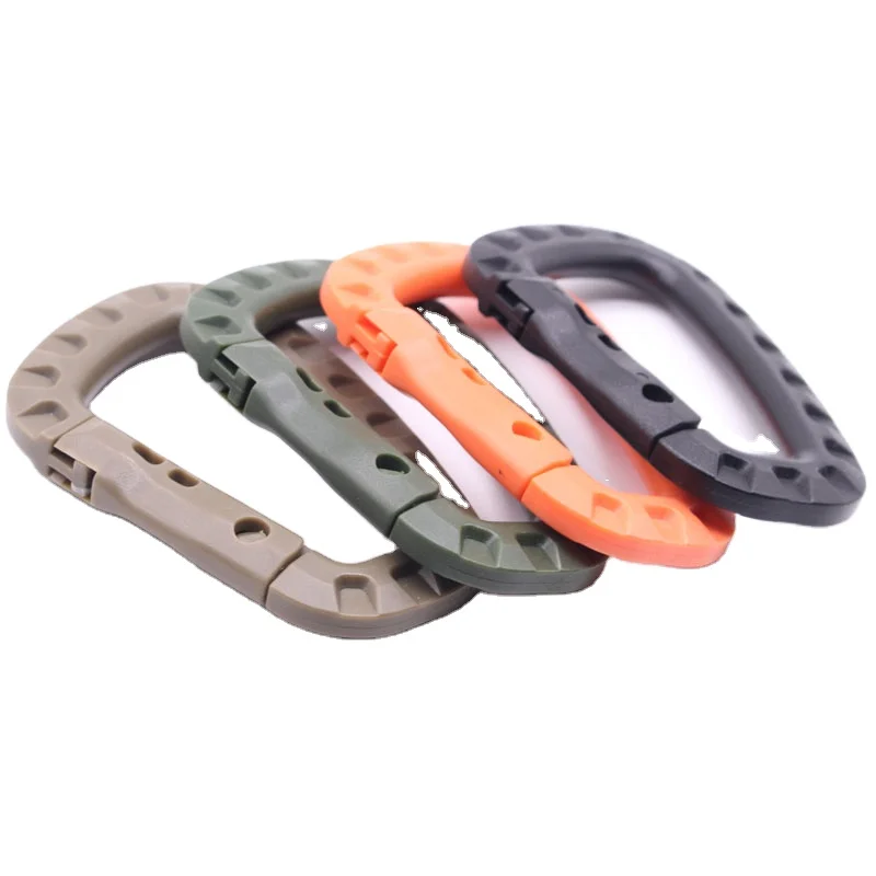 High Quality Durable New Plastic Tactical Buckle Sports Carabiner