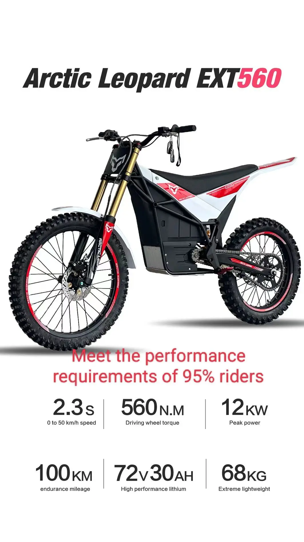 20KW 27HP Arctric Leopard racing dirt bike 60ah off road E XT 800 electric motorcycle 72V