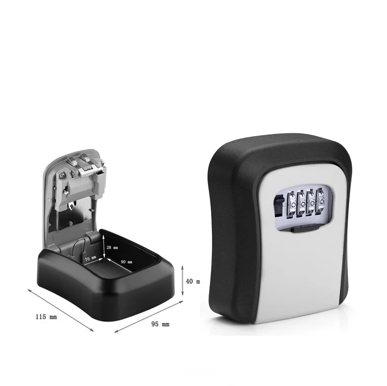 Металлическая наружная настенная коробка для хранения ключей с паролем