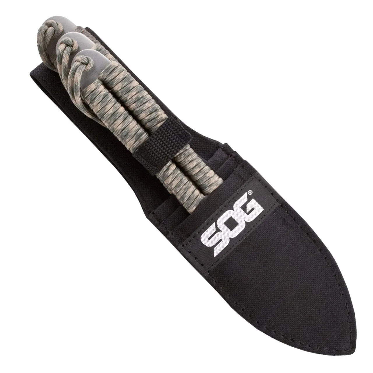 Ножи для метания SOG Fling FX41N 3 упаковки набор сбалансированных метательных ножей со стальными лезвиями 2 8 дюймов и 7-футовыми ручками обернутыми Паракордом