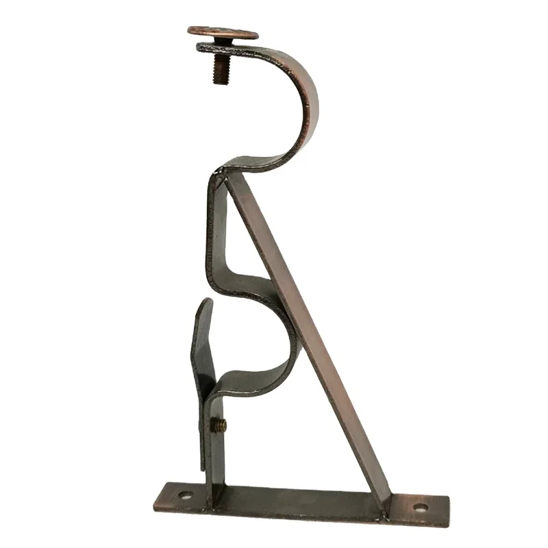 Hot sale 28mm strong aluminum alloy double metal curtain wall rod bracket