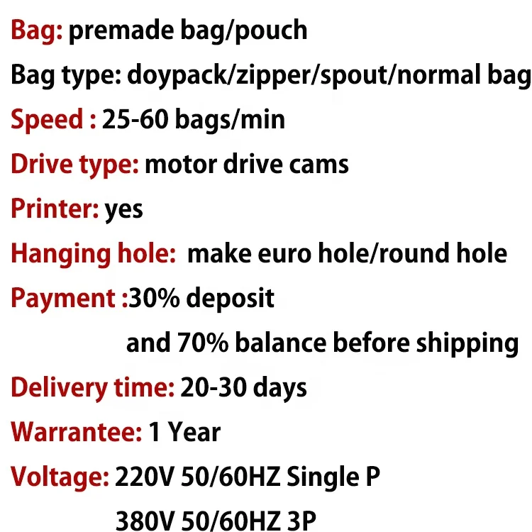 good prices stable stand up bag powder pack machine tea packing machine spice packing machine for manufacturer