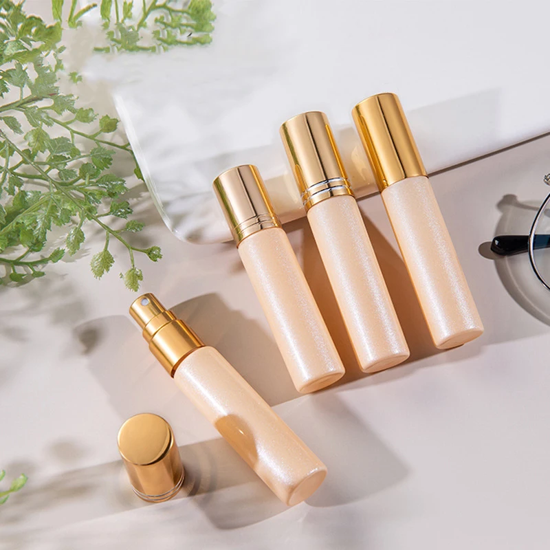 Empty Unique Glass Bottle 10Ml Cosmetic Serum Skincare  Small Glass Essential Oil Roll On Bottle