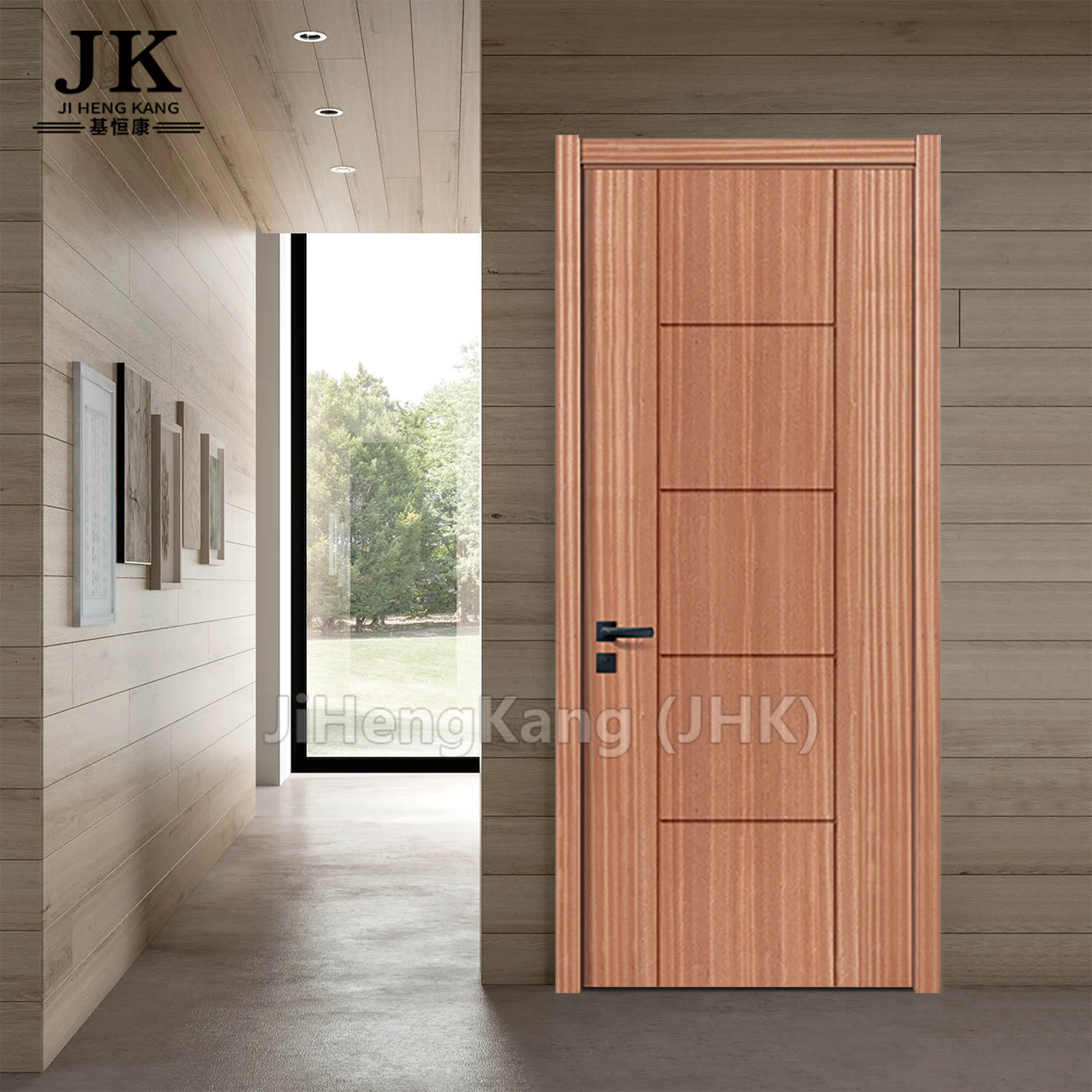 JHK-FC08 Modern Wood Door Designs In Pakistan Wood Door Design In Bangladesh Wood Veneer Door