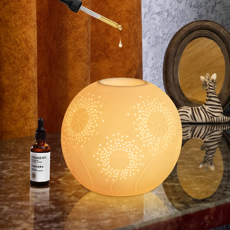 Factory ready to ship wax melt warmer lamp E14 table night lamp fragrance oil burner porcelain lamp