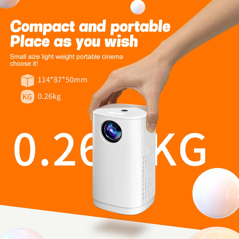 Custom logo Mini HDMI Smartphone USB Portable Outdoor Movie Projector Full HD 1080P Bluetooth Supported Compatible with TV Stick