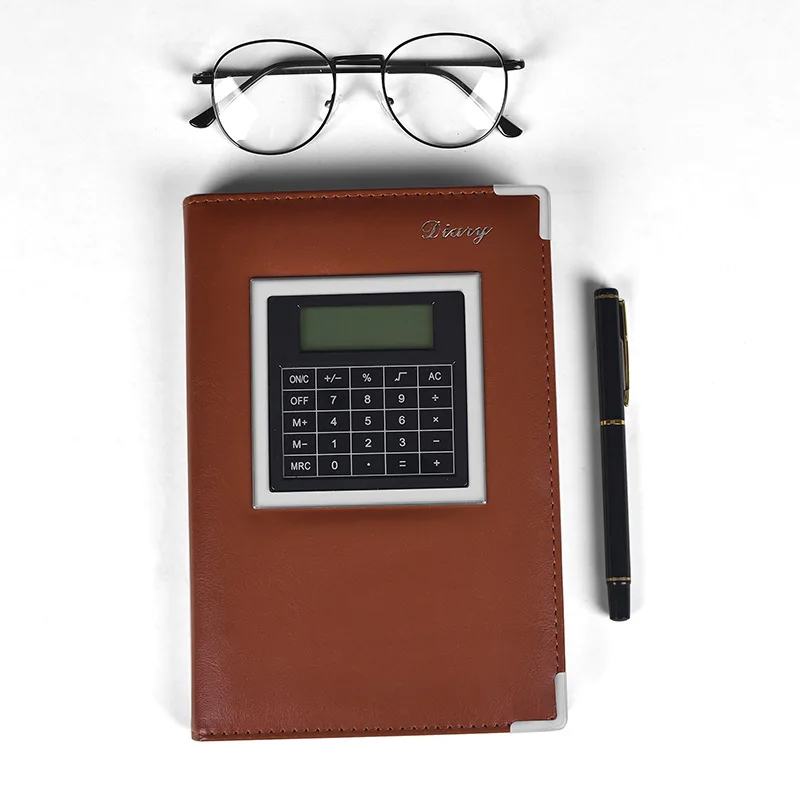 Notebook with calculator and a pen notepad promotional gift custom logo private label new fancy design new technology calculator