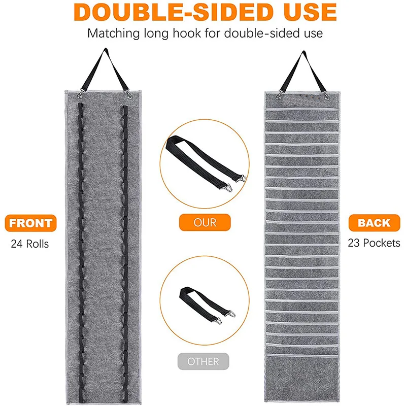 Vinyl Roll Felt Rack, Vinyl Storage Organizing Felt Rack Wall Mount, Gift Wrap Felt Organizer