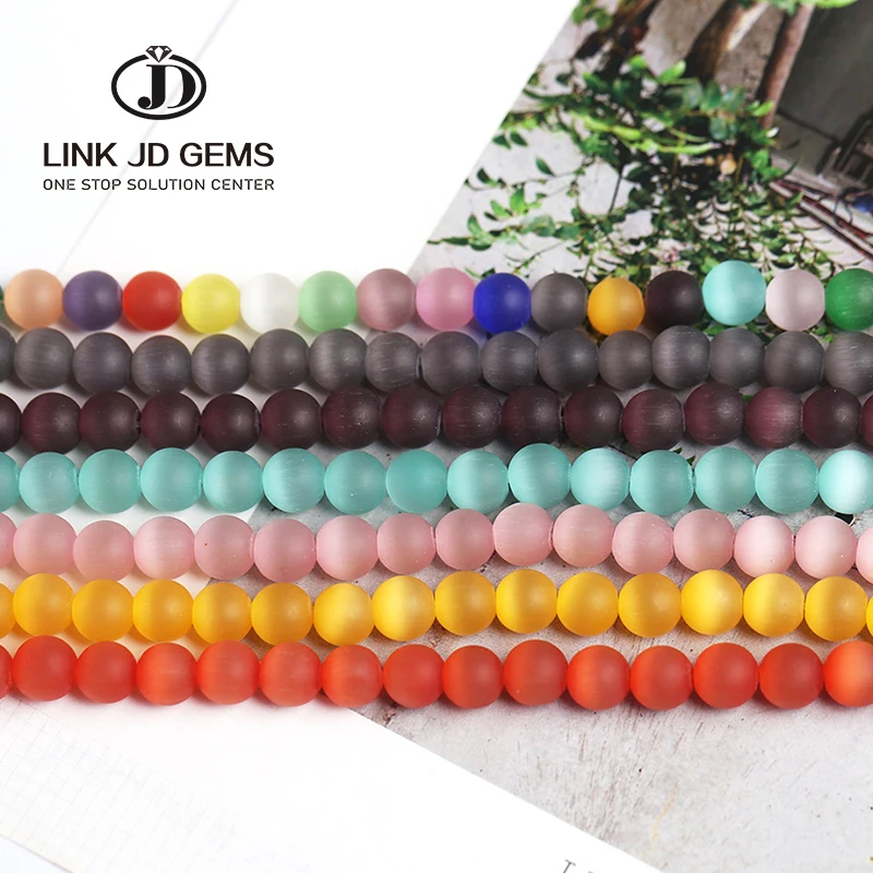 Colorful Opal Jewelry Natural Frost Cat Eyes Loose Gemstone Beads Personal Design Gift Accessory Unique Design For Jewelry Make