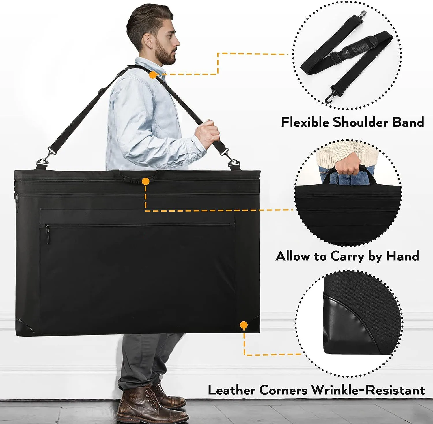 OEM ODM Light Weight Waterproof Art Portfolio Bag Large Size Art Portfolio Case For Artwork Drawing